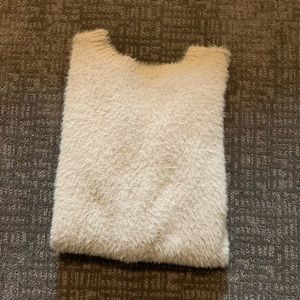 Long fuzzy light purple sweater